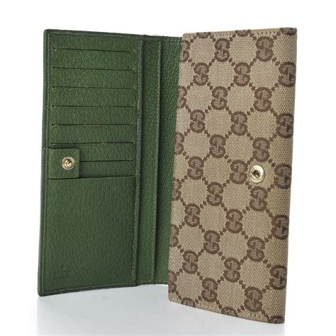 gucci green wallet with white strap|green Gucci wallet price.